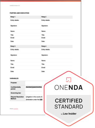 oneNDA: Mutual Non-Disclosure Agreement